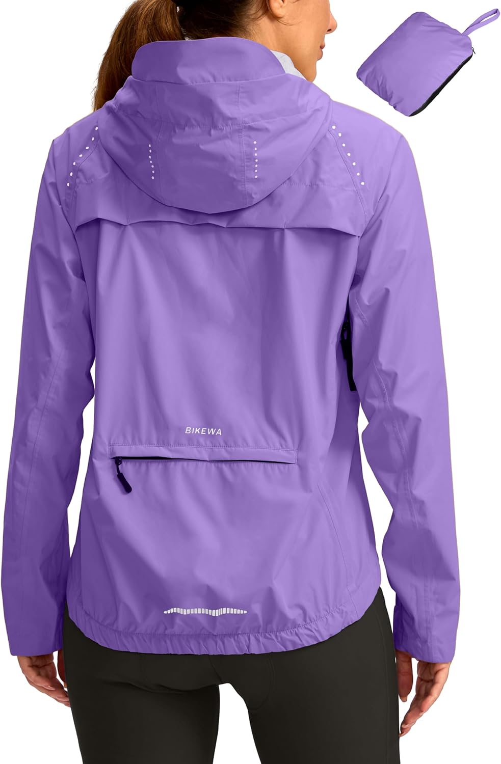 Bikewa Women's Cycling Rain Jackets Waterproof Windbreaker Lightweight