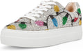 Women Sidny Rhinestone Sneaker - 1ft Platform Lace-Up Comfort