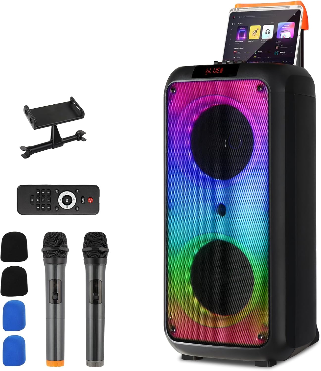 Ktaxon Karaoke Machine with Dual 8in Speakers for Parties