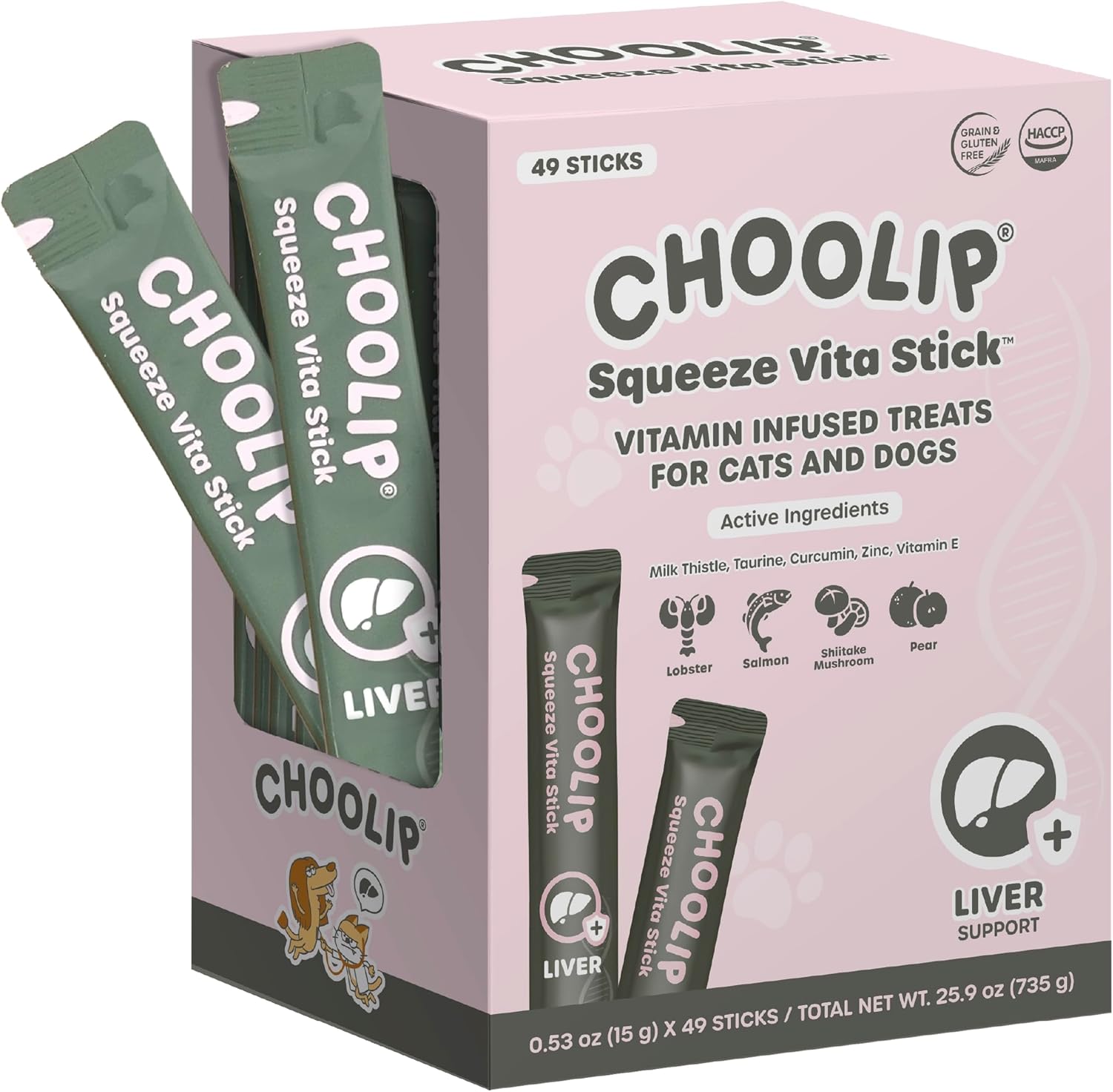 Squeeze Vita Stick Treats for Cats and Dogs - Liver Support