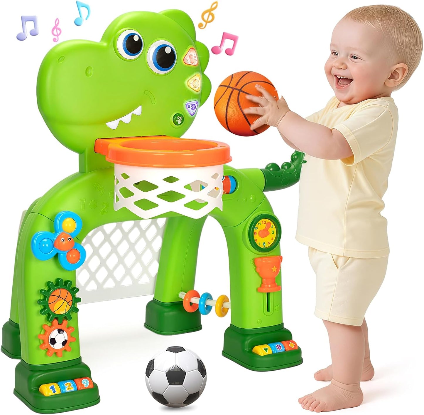 Toddler Basketball Hoop & Soccer Goal for Active Playtime Fun
