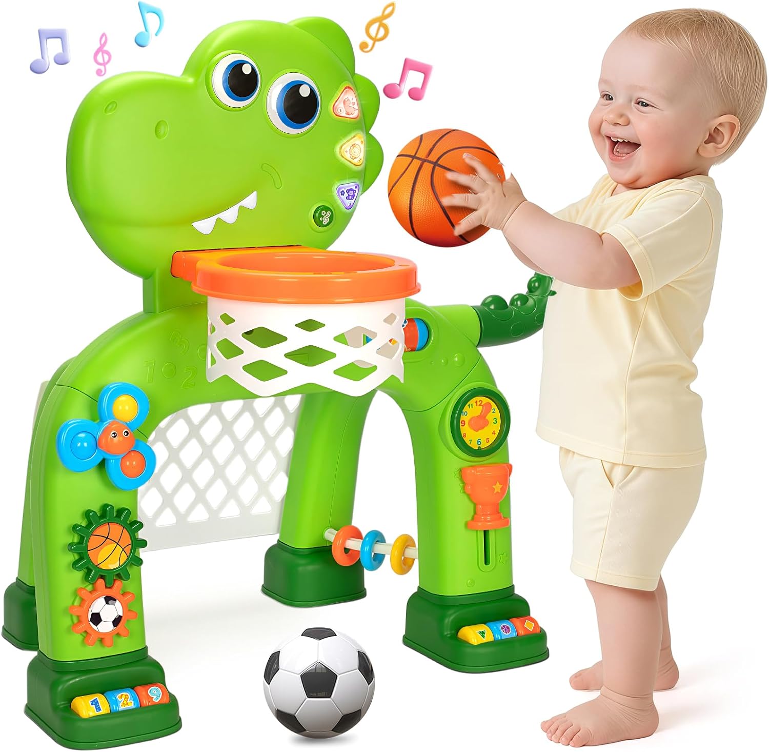 Toddler Basketball Hoop & Soccer Goal for Active Playtime Fun