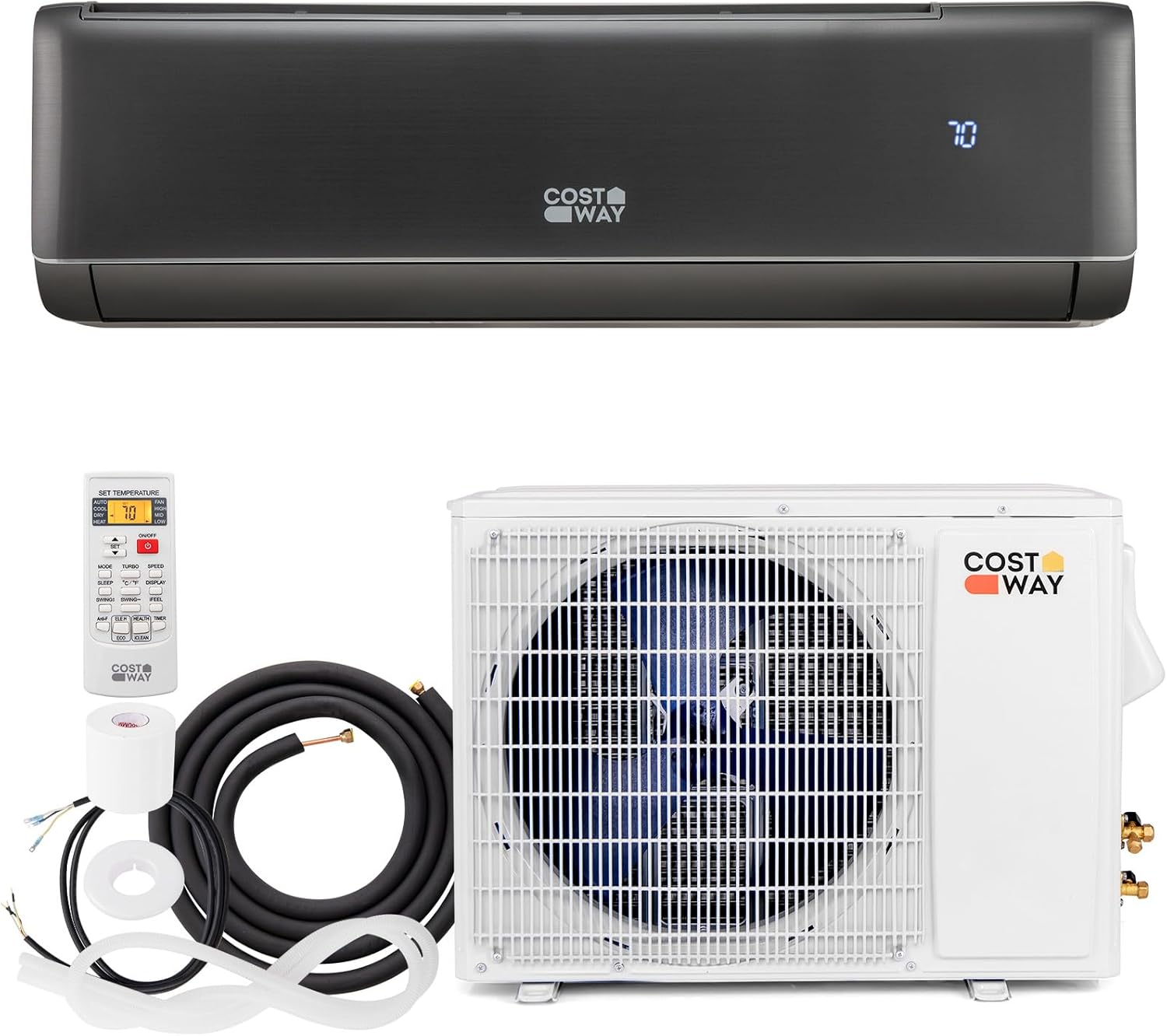 Energy Efficient 18000 BTU Mini Split AC & Heater by COSTWAY
