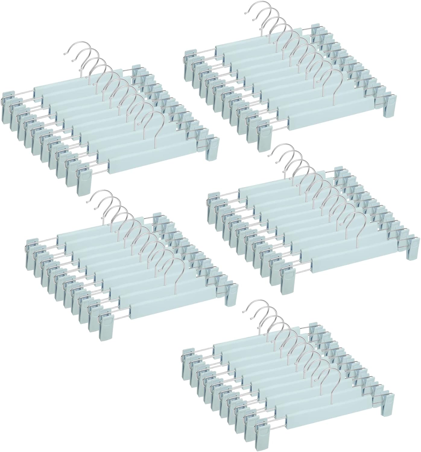 Pants Hangers with Clips for Women - Durable Plastic Clip Hangers