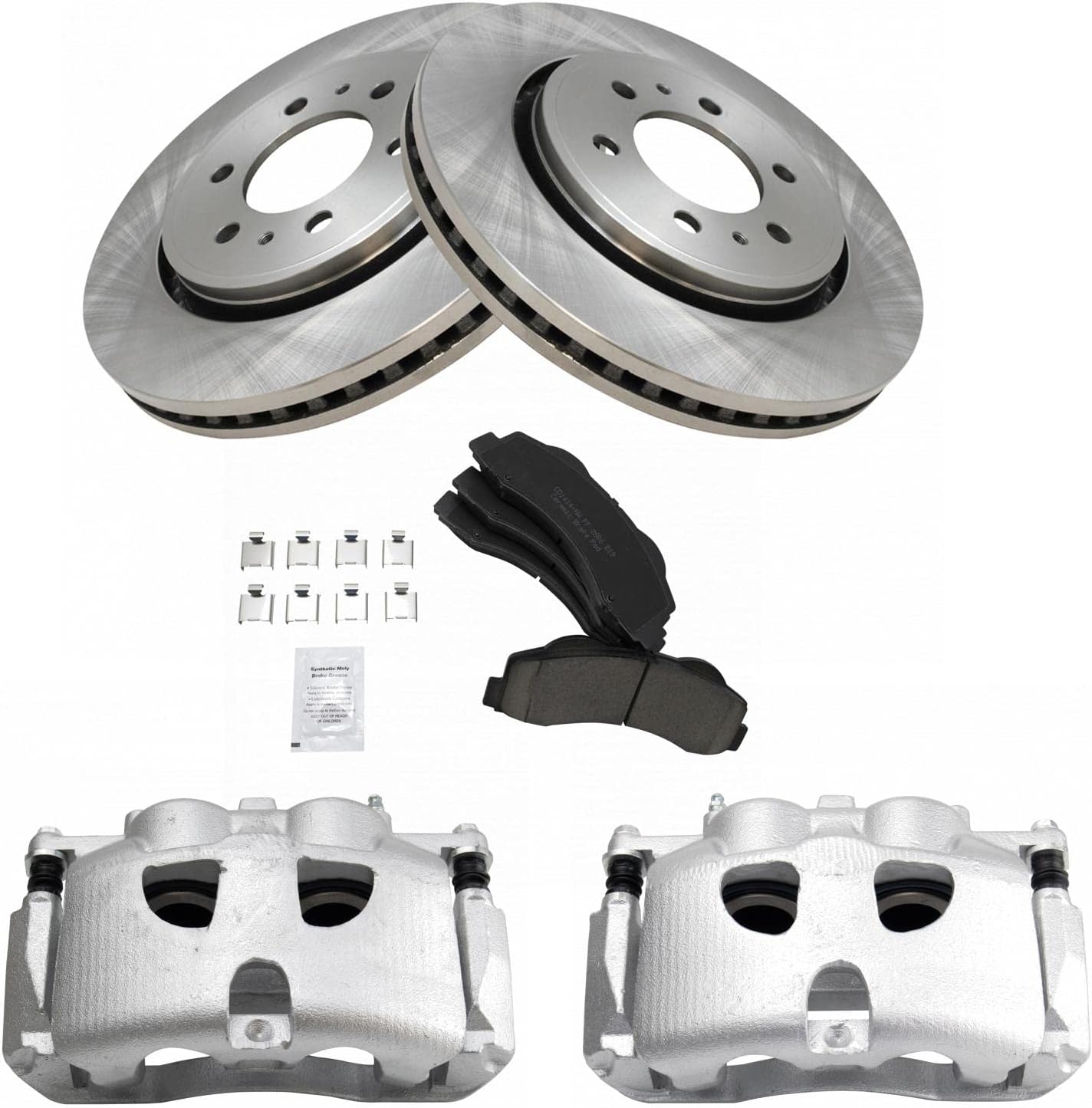 TRQ Front Brake Pad & Rotor Kit for 2010-2017 Ford Expedition