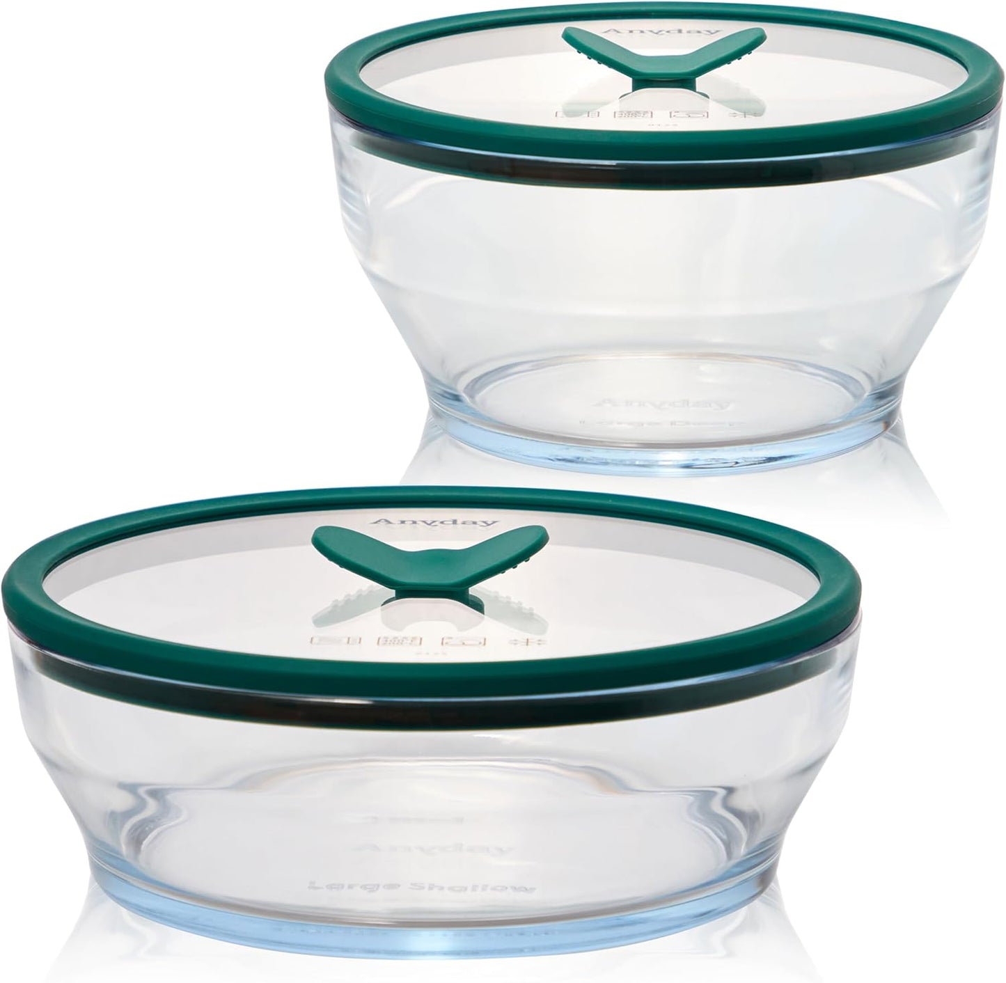 Anyday 4-Piece Large Glass Food Storage Containers for Meal Prep