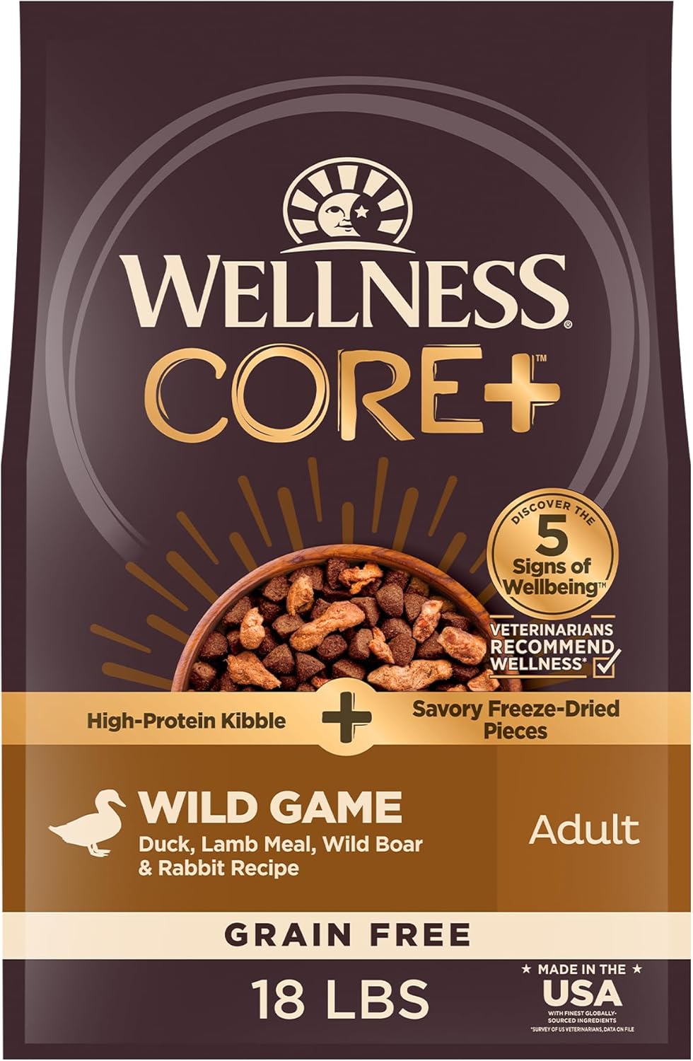 Wellness CORE+ Natural Grain Free Dry Dog Food for Healthy Dogs