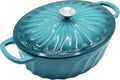 Enameled Oval Dutch Oven Pot with Lid for Cooking and Baking