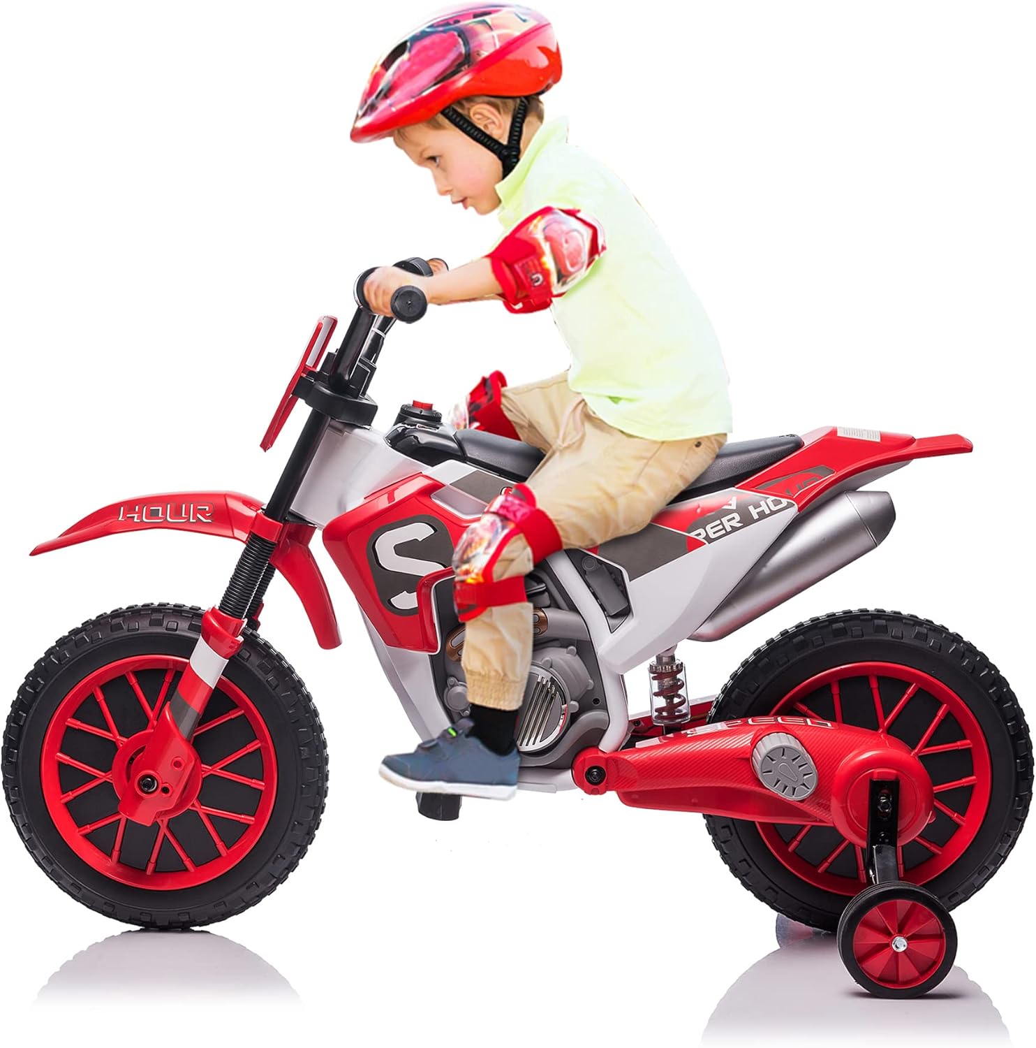 TOBBI 12V Electric Motorcycle for Kids - Durable Off-Road Fun