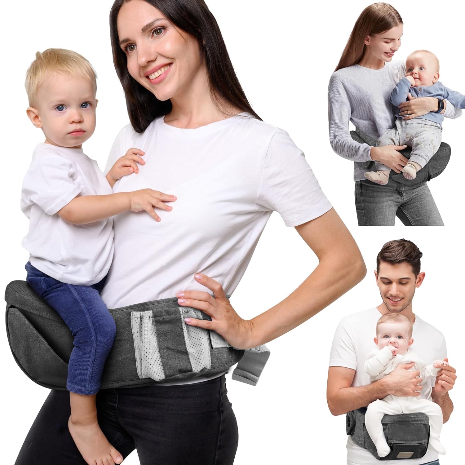 Comfortable Baby Hip Seat Carrier for Happy Backs! ~ SNOOZYNEST