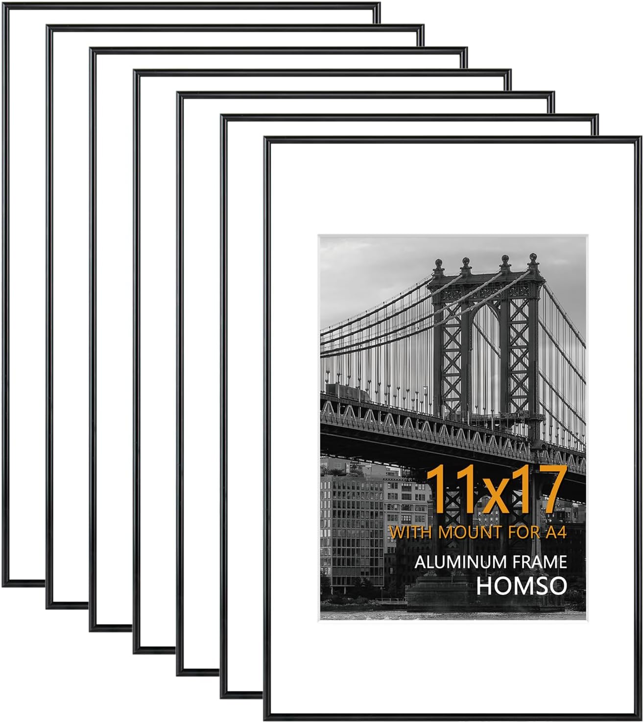 Homso 11x17 Picture Frame Set of 7 for Stunning Displays