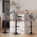 Light Grey Bar Stools Set of 3 Modern Swivel Bar Chairs - Counter