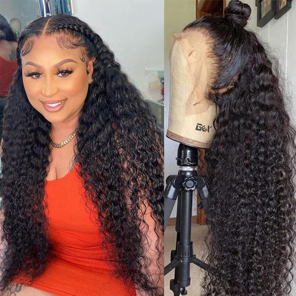 Siyun Show Curly Lace Front Wigs for Black Women 18 Inch