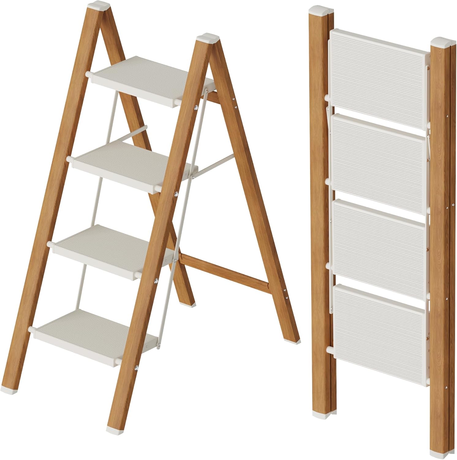 4 Step Lightweight Aluminum Folding Ladder for Home and Office