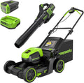 60V 17ft Brushless Push Mower + 60V Blower Kit - Cordless Power