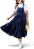 Moon Wood Plus Size Overall Dress for Women - Comfortable Tiered