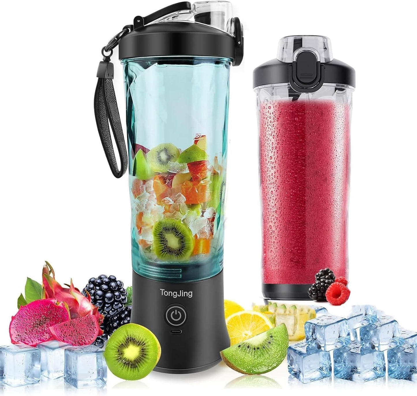 Powerful Portable Blender for Shakes & Smoothies - USB Rechargeable - BPA Free