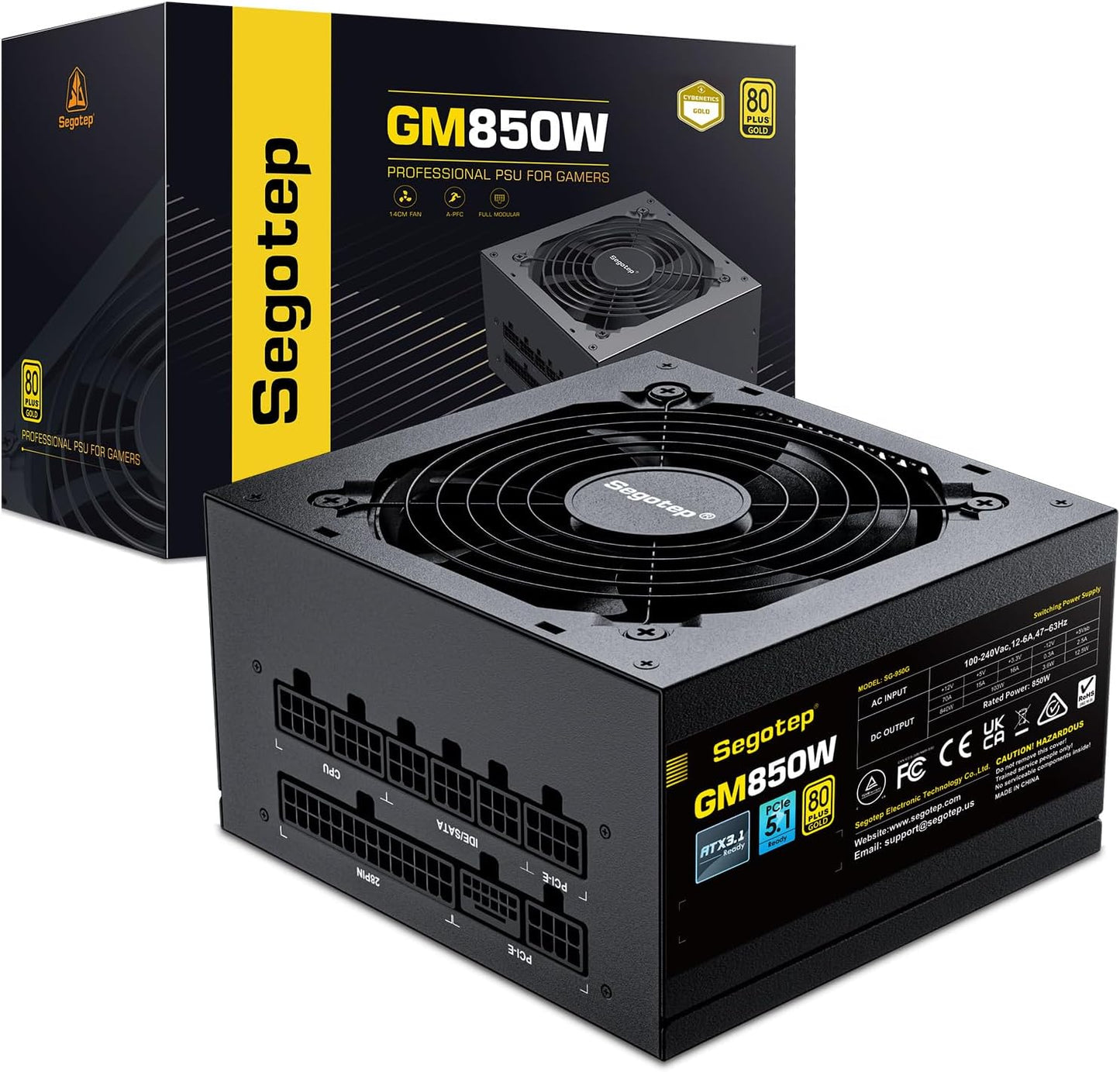 Segotep GM850 Power Supply 850W for High-Performance Gaming