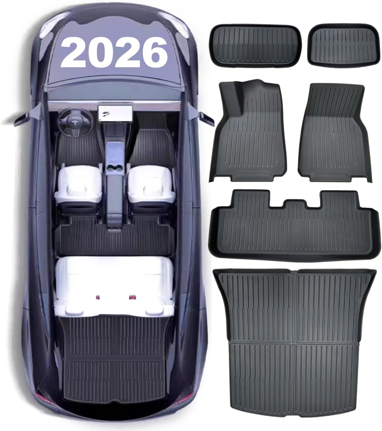 Full Set Floor Mats for Tesla Model Y 2026 Juniper All Weather