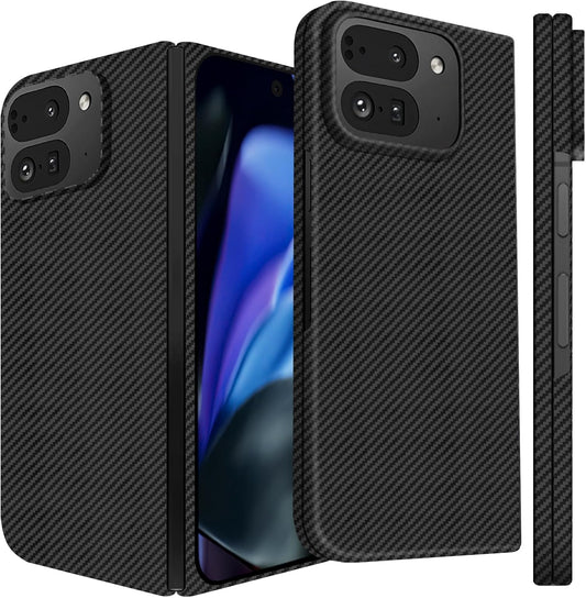 Slim Carbon Fiber Case for Google Pixel 9 Pro Fold - Matte Black