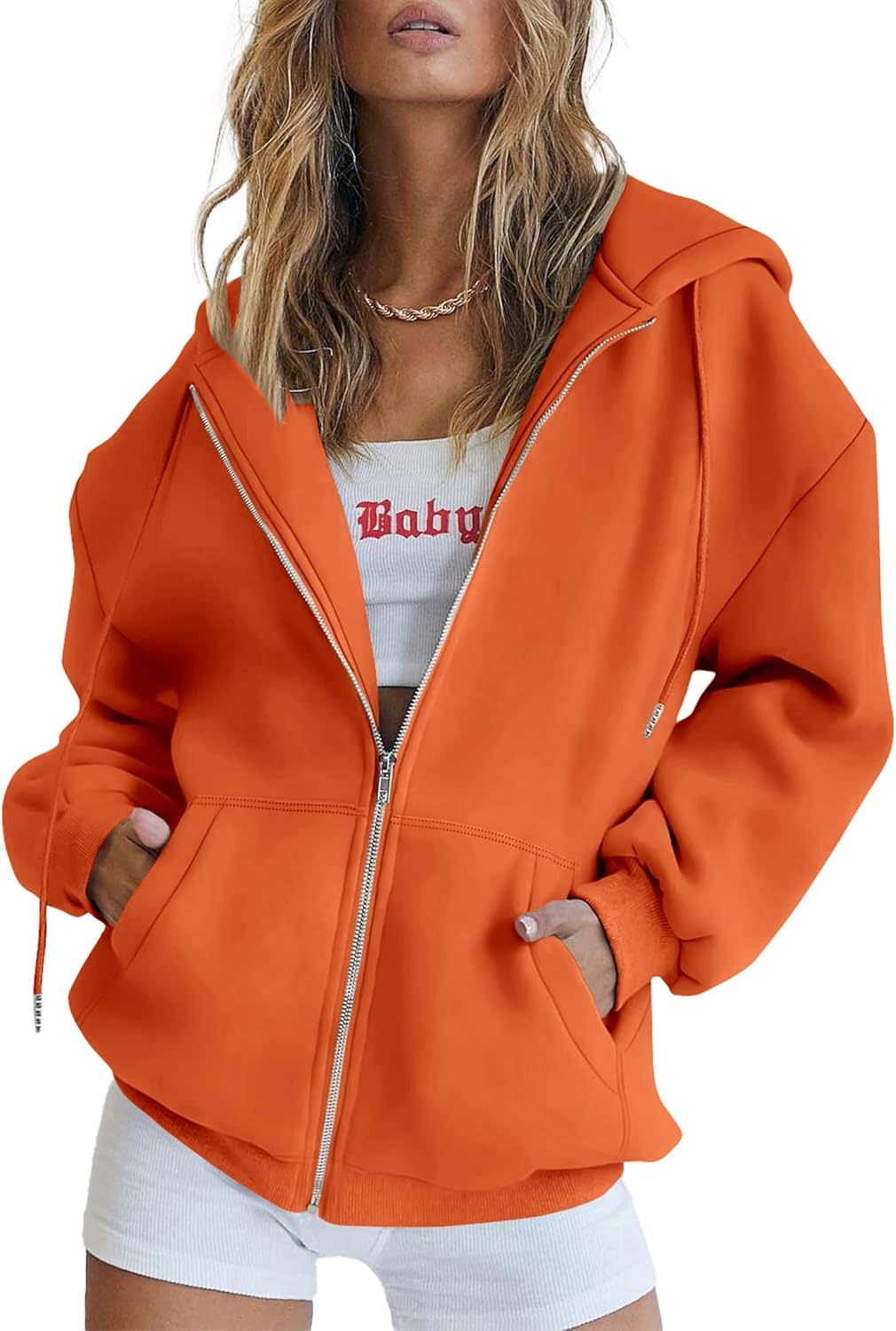 PRETTYGARDEN Women's Zip Up Y2K Hoodies for Casual Style