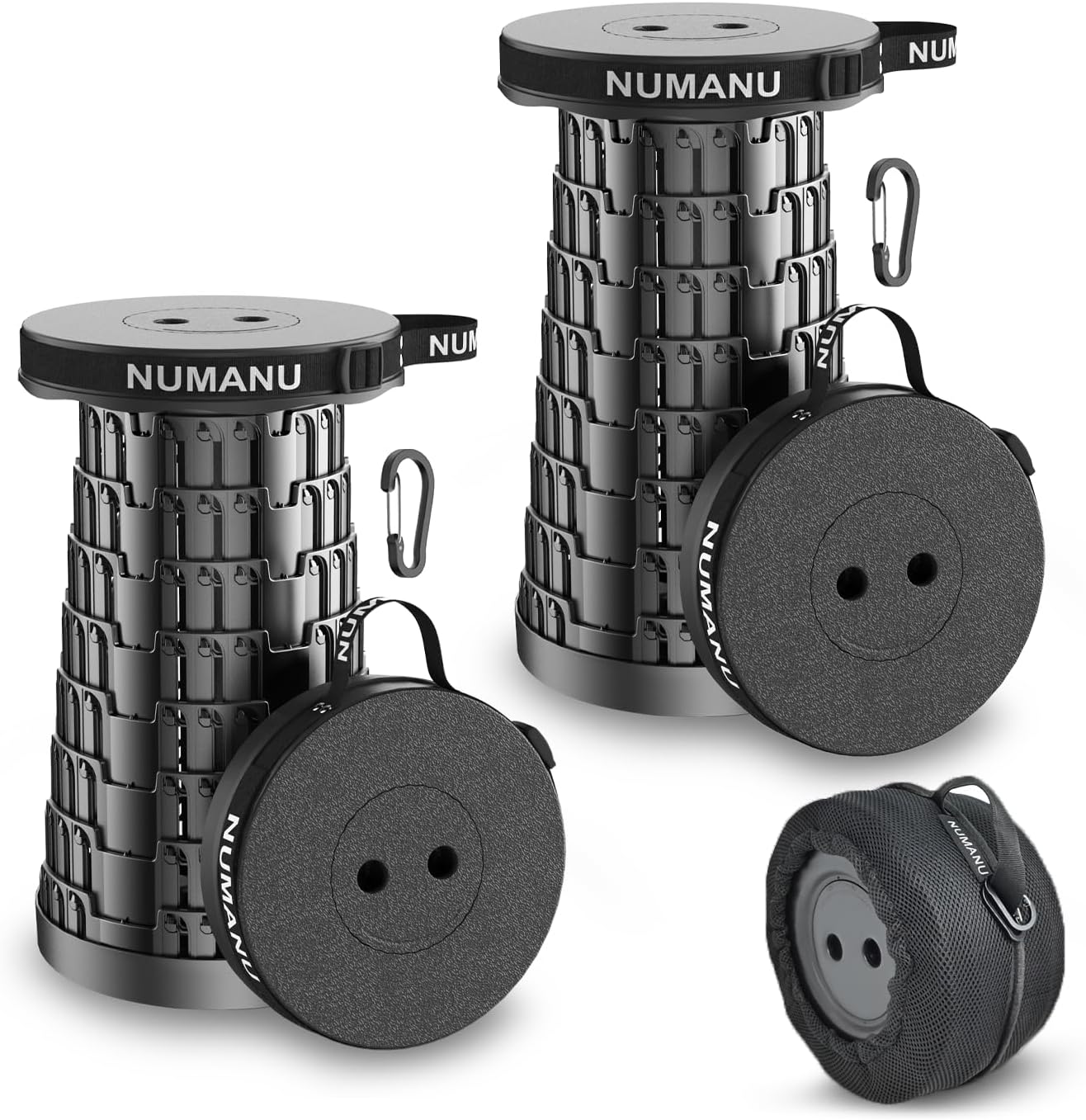 NUMANU 2PK 2025 Upgraded Collapsible Stool for All Uses