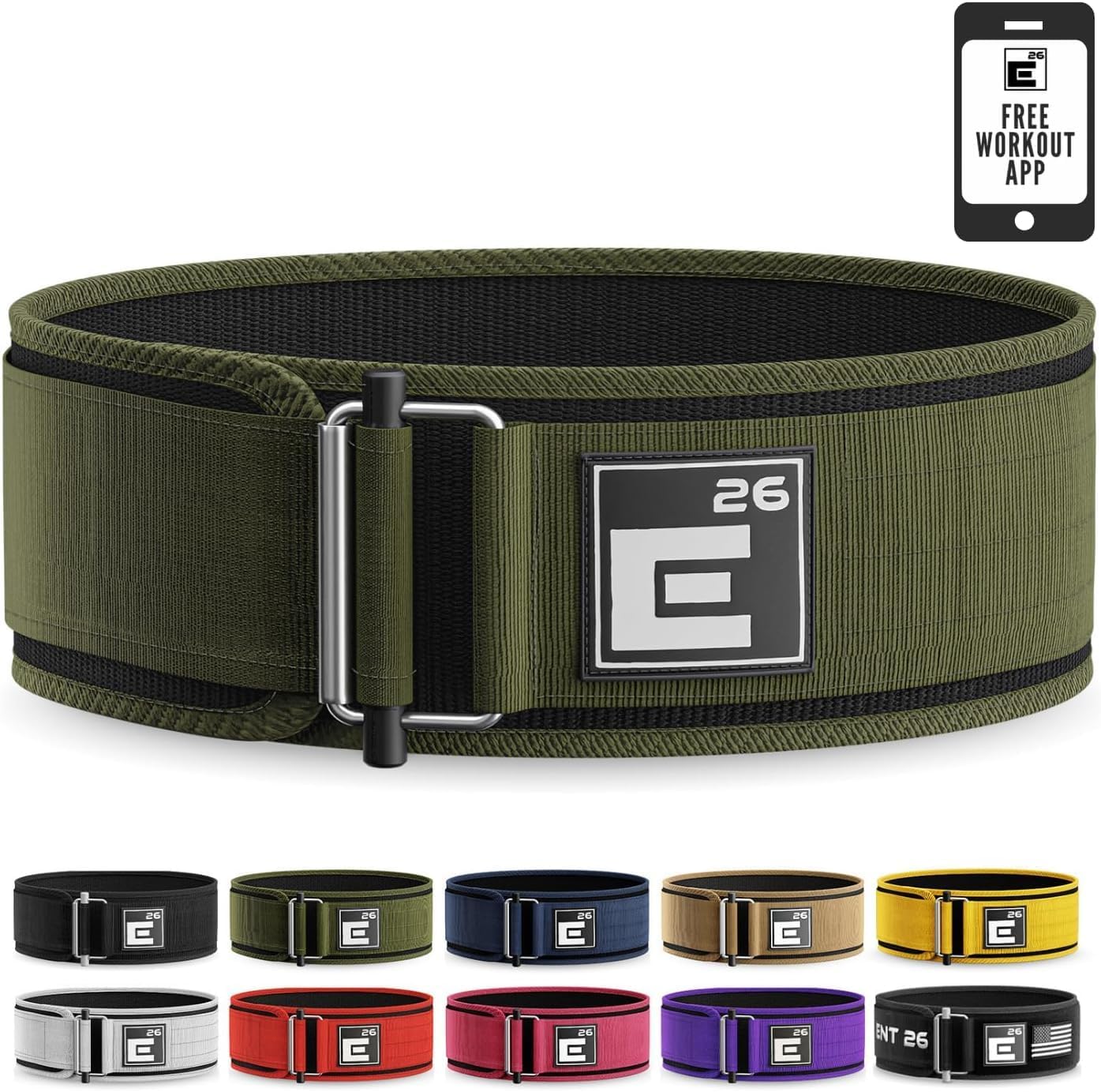 Element 26 Self-Locking Weight Lifting Belt for Serious Athletes
