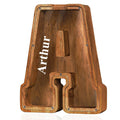 Customized Name Large Wooden Piggy Bank A-Z - Personalized Kids Gift