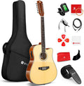 Vangoa 12 String Acoustic Guitar 42 in Dreadnought - Rich Chorus Tone