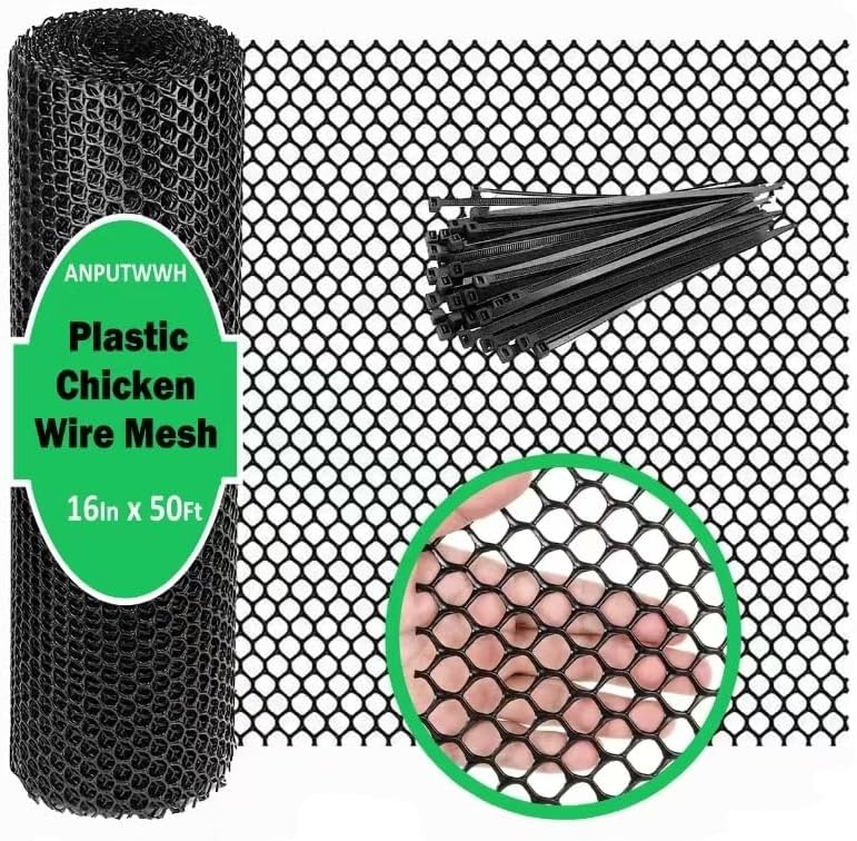 Upgraded Plastic Chicken Wire Fence Mesh for Garden and Poultry