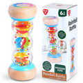Rainmaker 7 in Wooden Rain Stick Baby Rattle - Soothing Sensory Toy