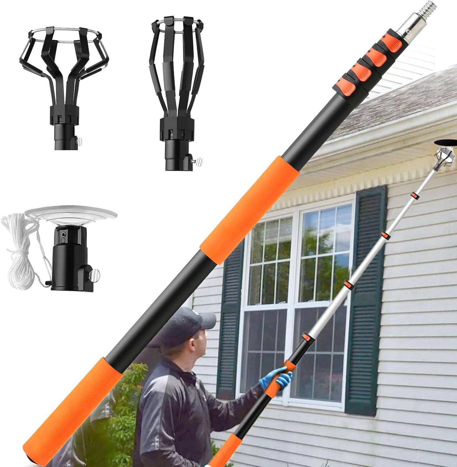 26ft Reach Light Bulb Changer for High Ceilings Made Easy
