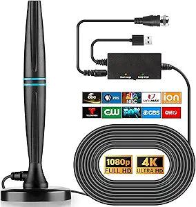 Indoor TV Antenna for Smart TV - Amplified Long Range HDTV