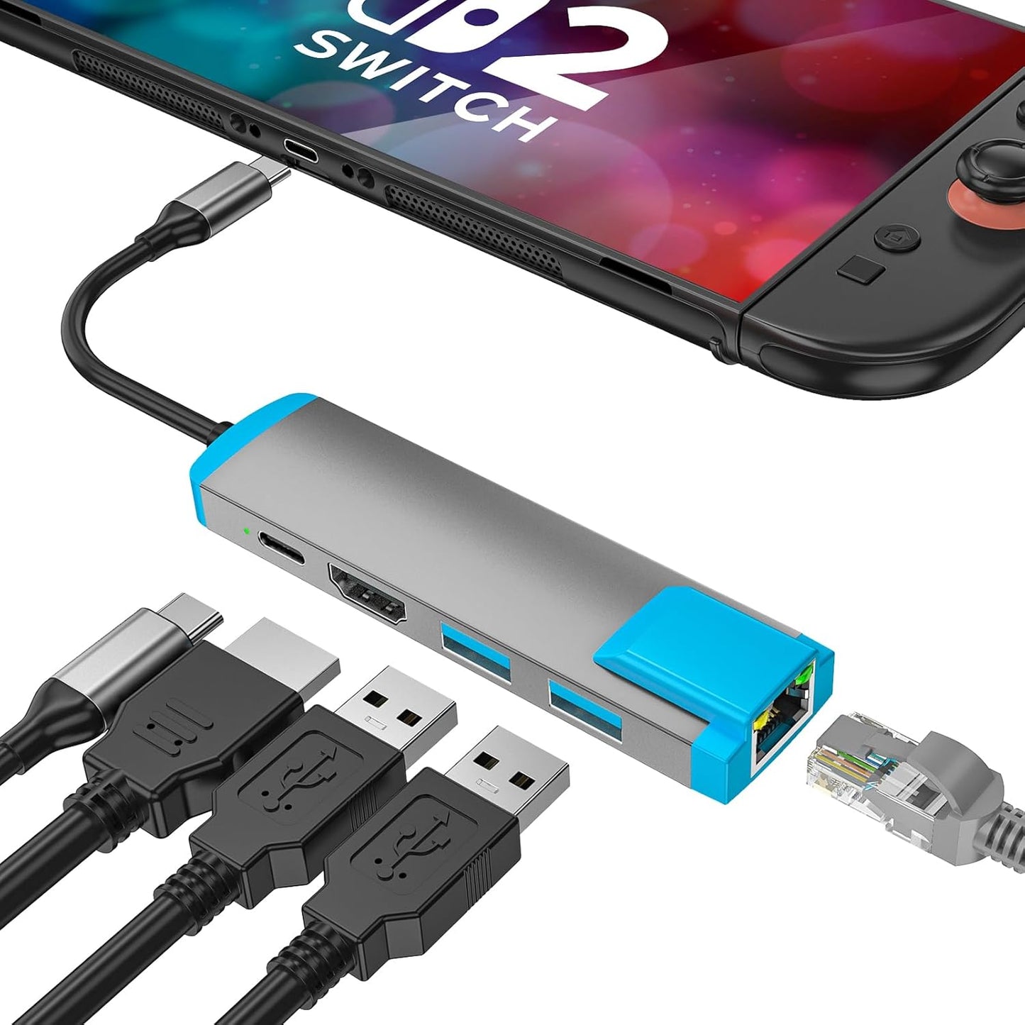 USB C to HDMI Adapter for Switch 2 with 4K Video Output