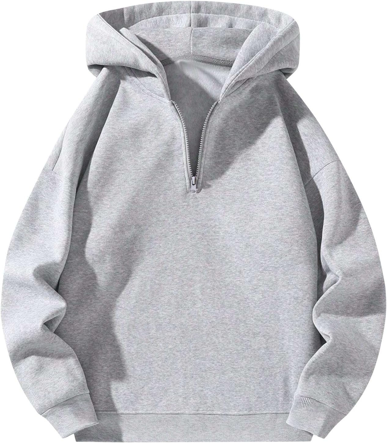 JiXiang Men's Lightweight Half Zip Hoodie: Ultimate Comfort!