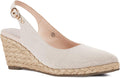 Womens Canvas Espadrille Wedge Sandals - Comfortable Casual Summer