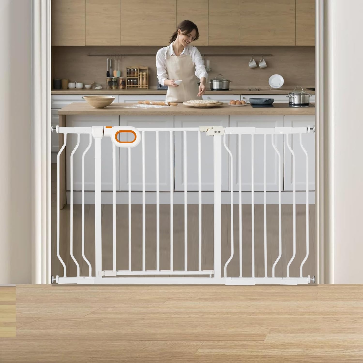 Baby Gate for Stairs 29-52 Inch Wide, Adjustable Safety Gate