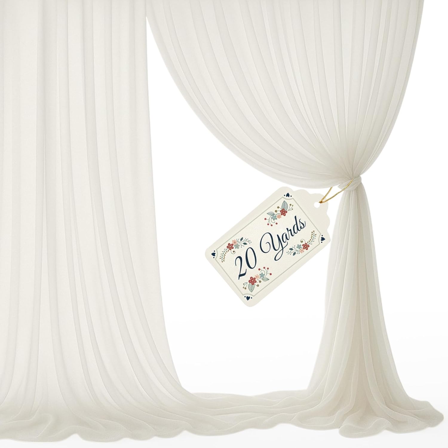 Sheer Voile Chiffon Fabric Draping Panels for Events and Weddings