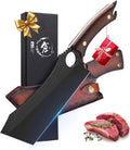 Dream Reach Meat Cleaver 6.9 in Black Boning Knife - Razor Sharp