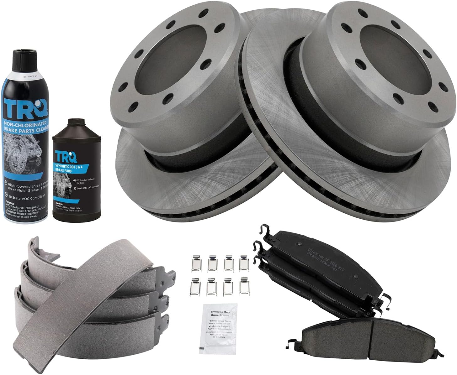 TRQ Rear Brake Pad & Rotor Kit for Dodge Ram 2500 & 3500