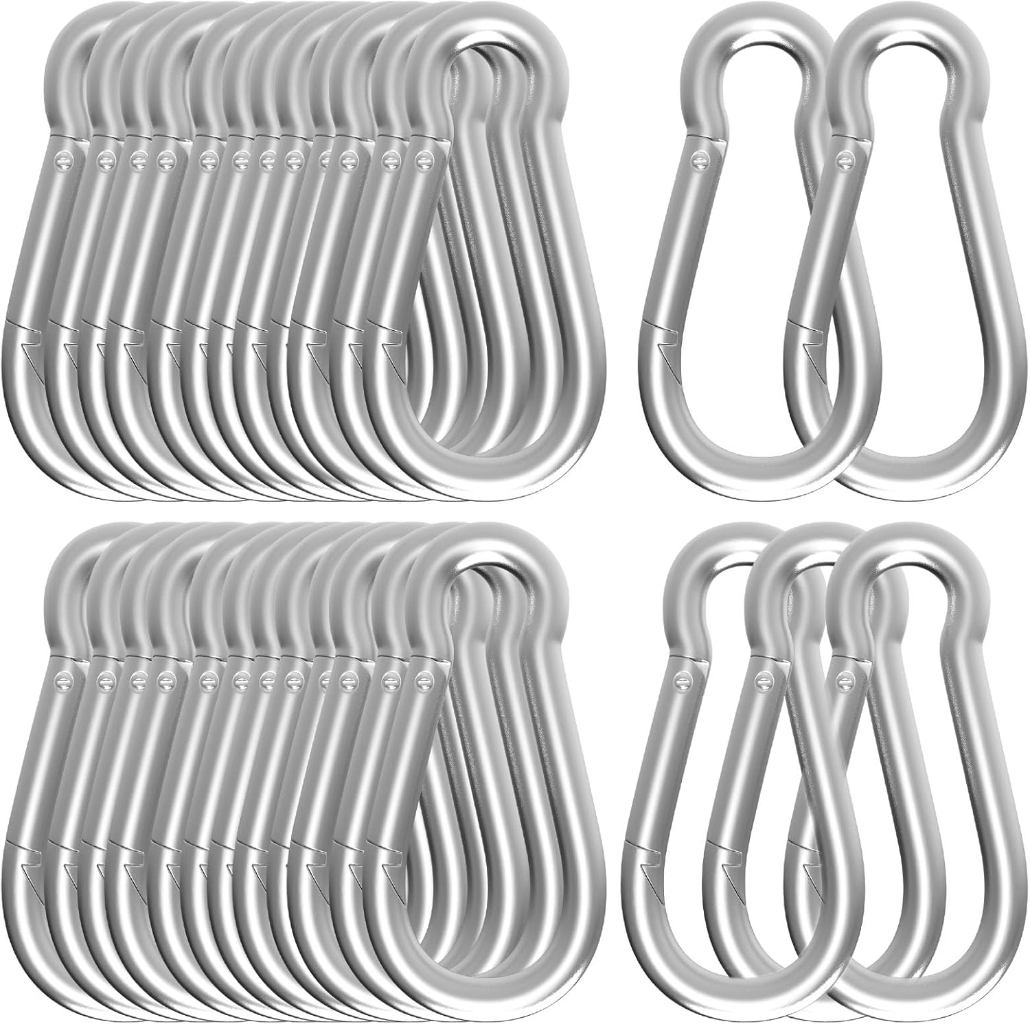 Heavy Duty Galvanized Steel Carabiner Clip for Outdoor Use