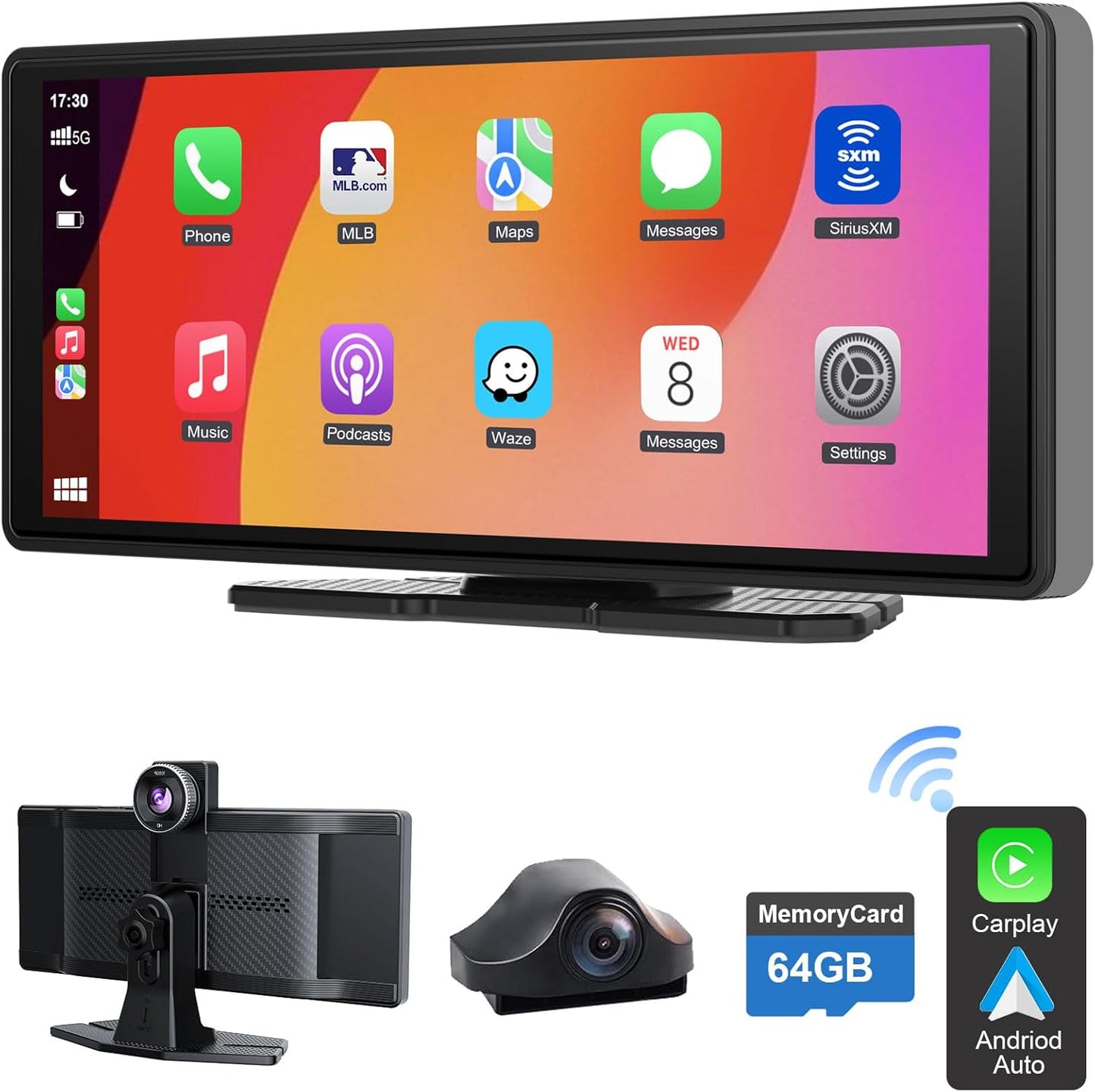 10.26 Inch Apple Car Play Screen with Wireless Android Auto