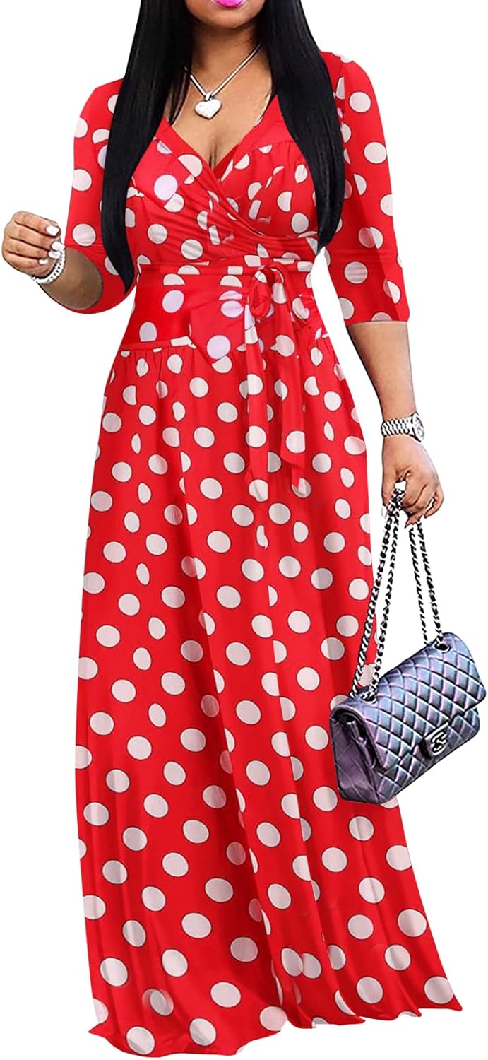 Yajedo Womens Casual Summer Maxi Dress Plus Size with Pockets