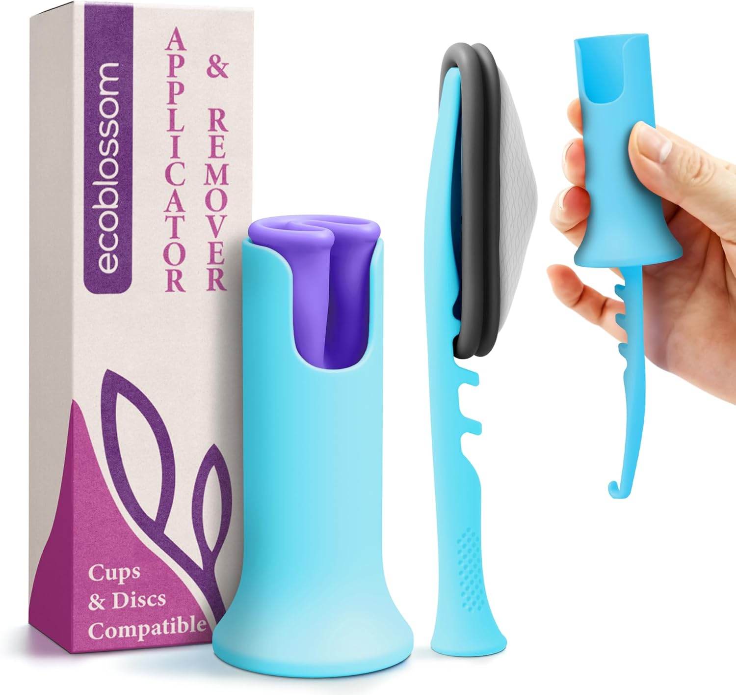 Easy Insertion & Removal Tool for Menstrual Cups - Teal