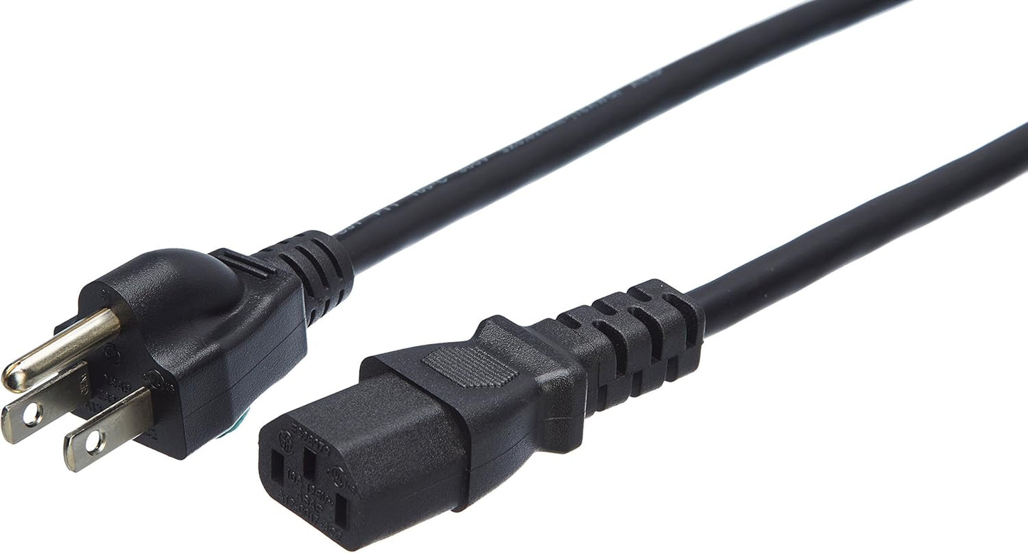 Universal Power Cords for Monitors and PCs - 12 ft, 24 Count