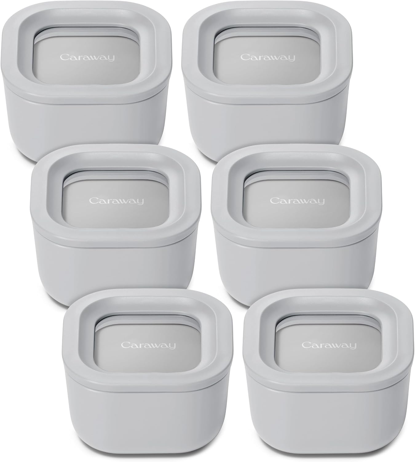 Caraway 6pc Food Storage Container Set - Non-Toxic Glass Design