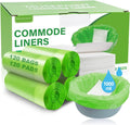120 Pack Commode Liners with 120 Super Absorbent Pads - Leakproof