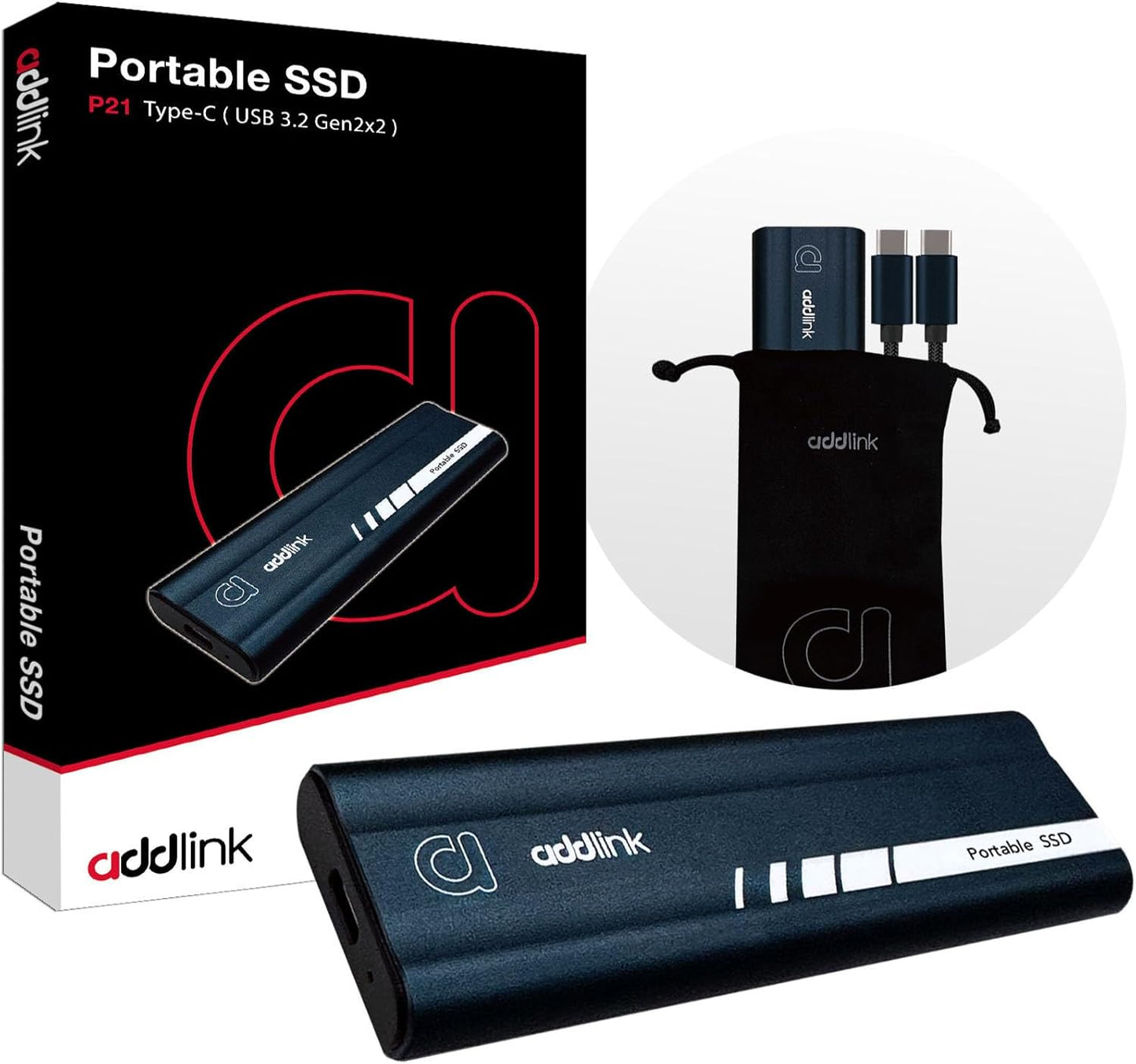 Addlink P21 1TB Portable External SSD for Fast Storage