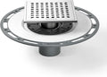 Square Shower Drain 6ft Brushed Stainless - Low Profile Drain