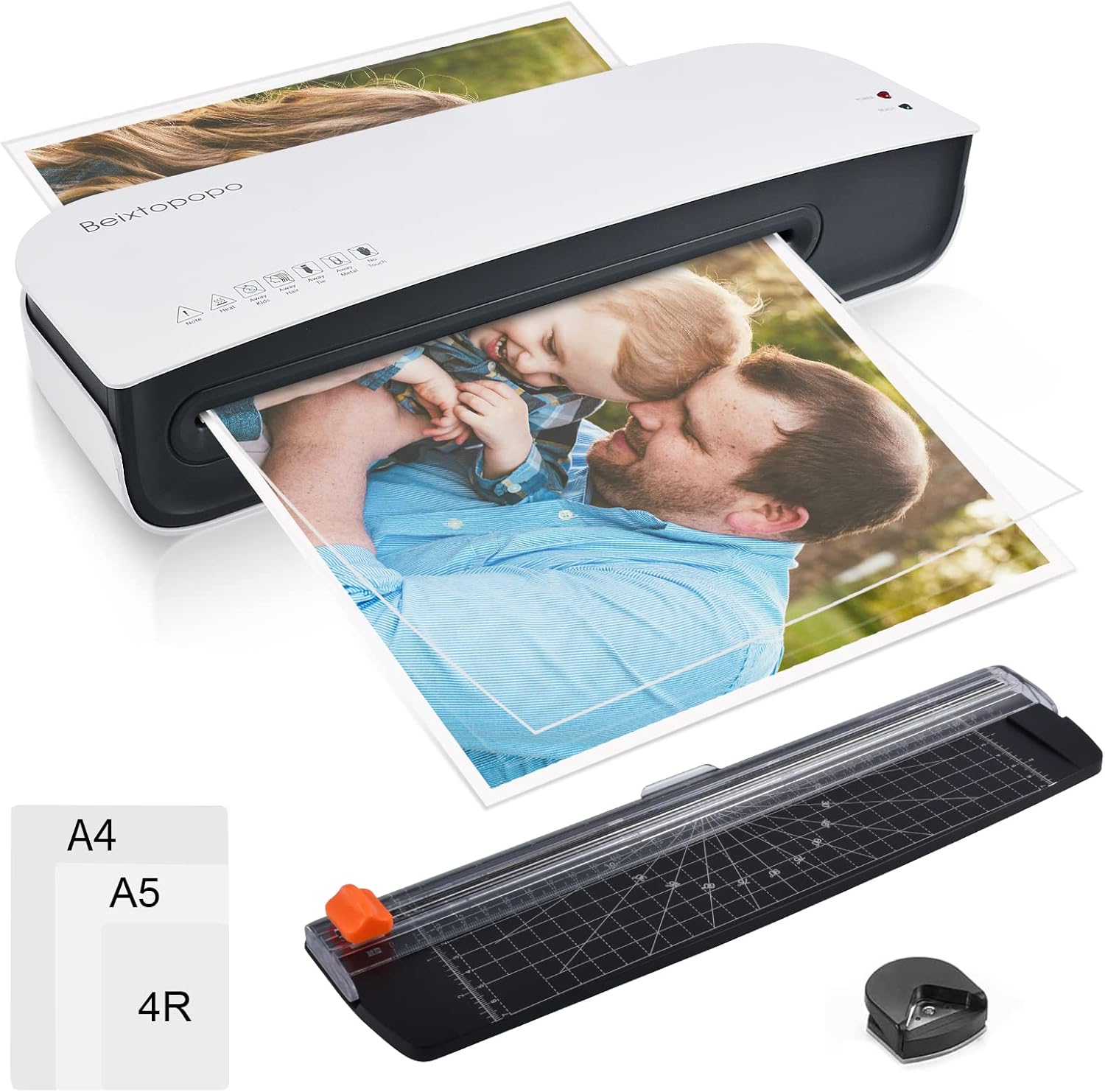 Beixtopopo 4-in-1 A4 Laminator Bundle - Perfect for Office & School